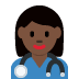 👩🏿‍⚕️ woman health worker: dark skin tone display on Twitter